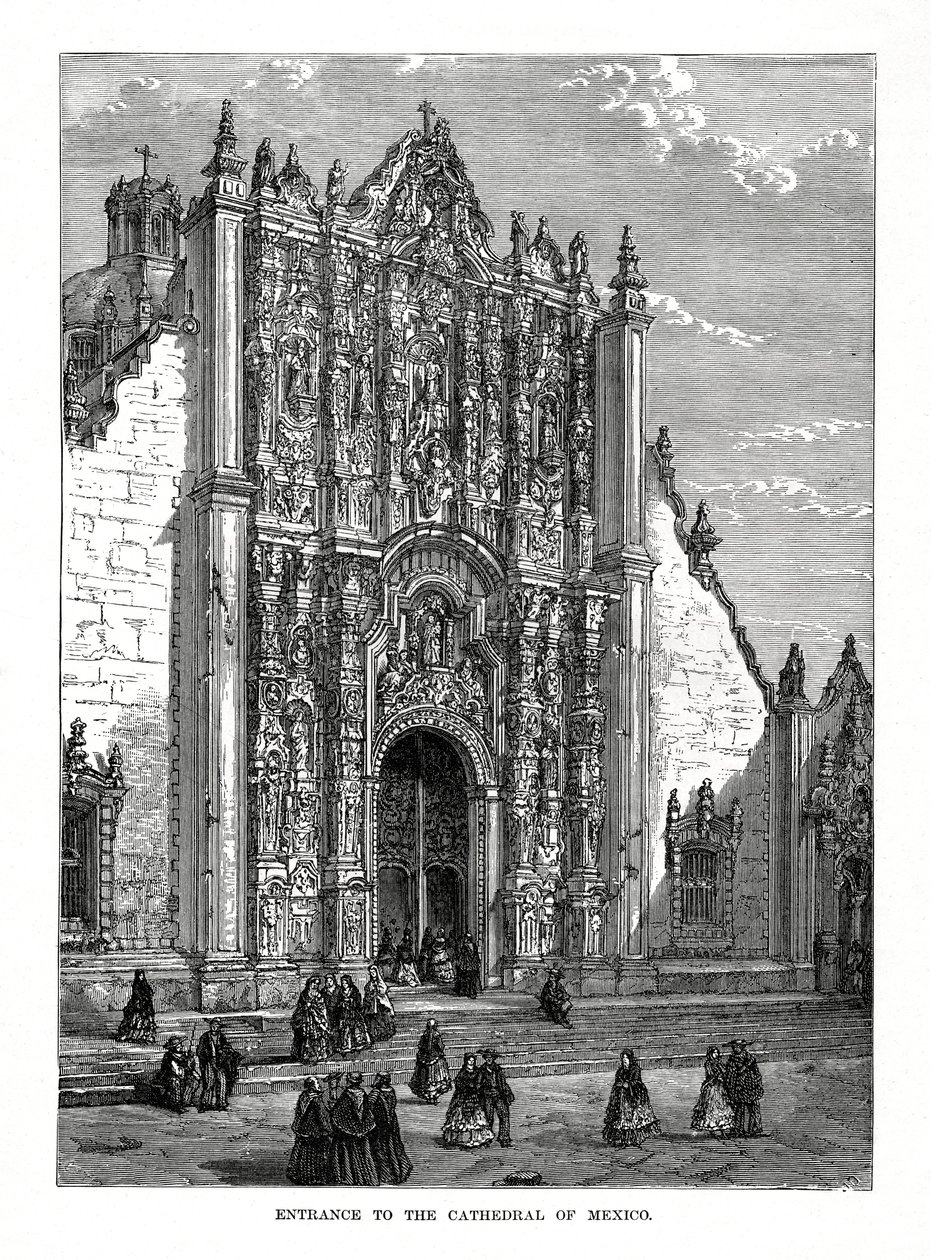 Catedral, Cidade do México, México, século XIX de Unbekannt