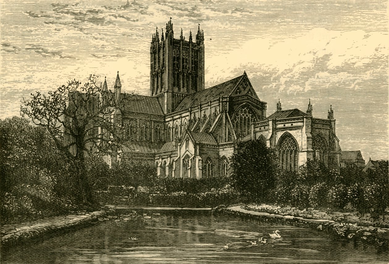 A catedral, da piscina da cisne, 1898. de Unbekannt