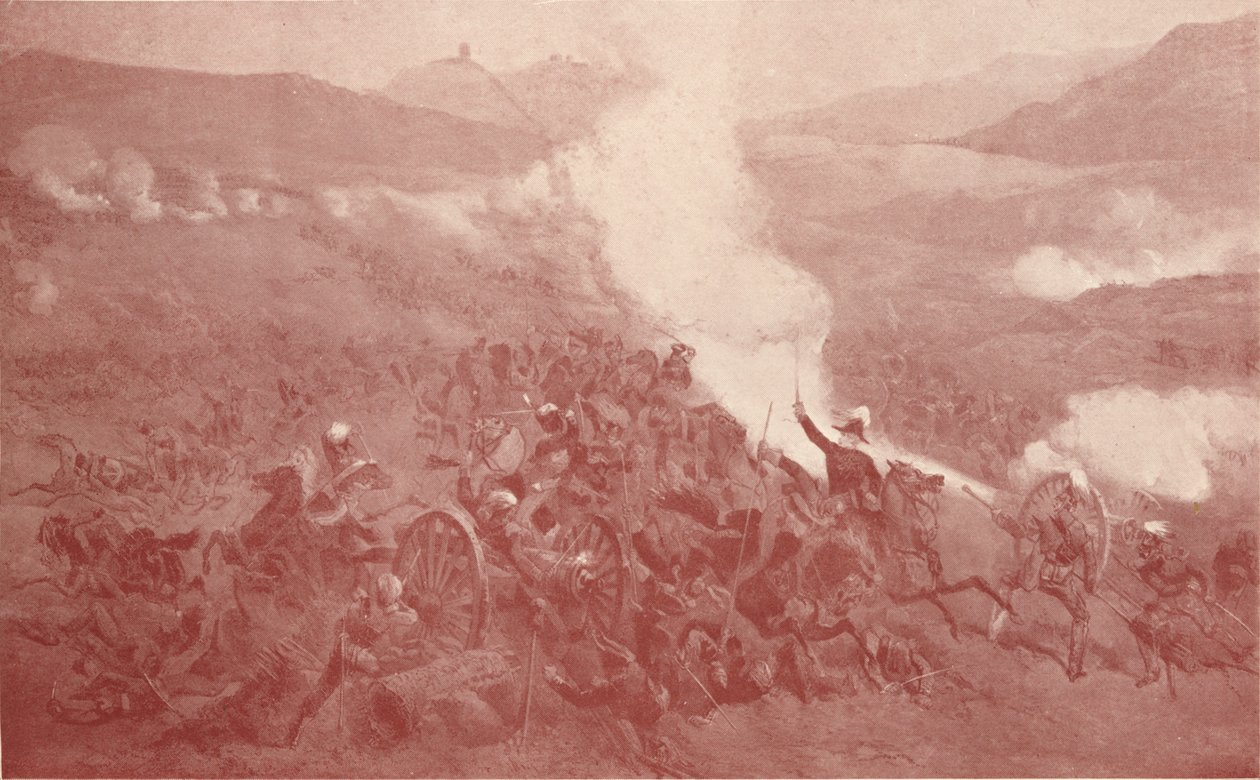 A carga de cavalaria em balaclava, 1854 1909 de Unbekannt