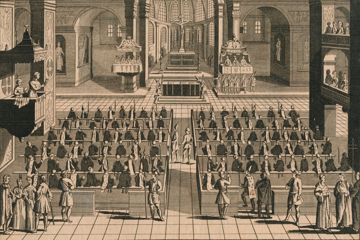 A celebração do Auto-Da-Fee ou ato de fé na Inquisição, 1769 de Unbekannt