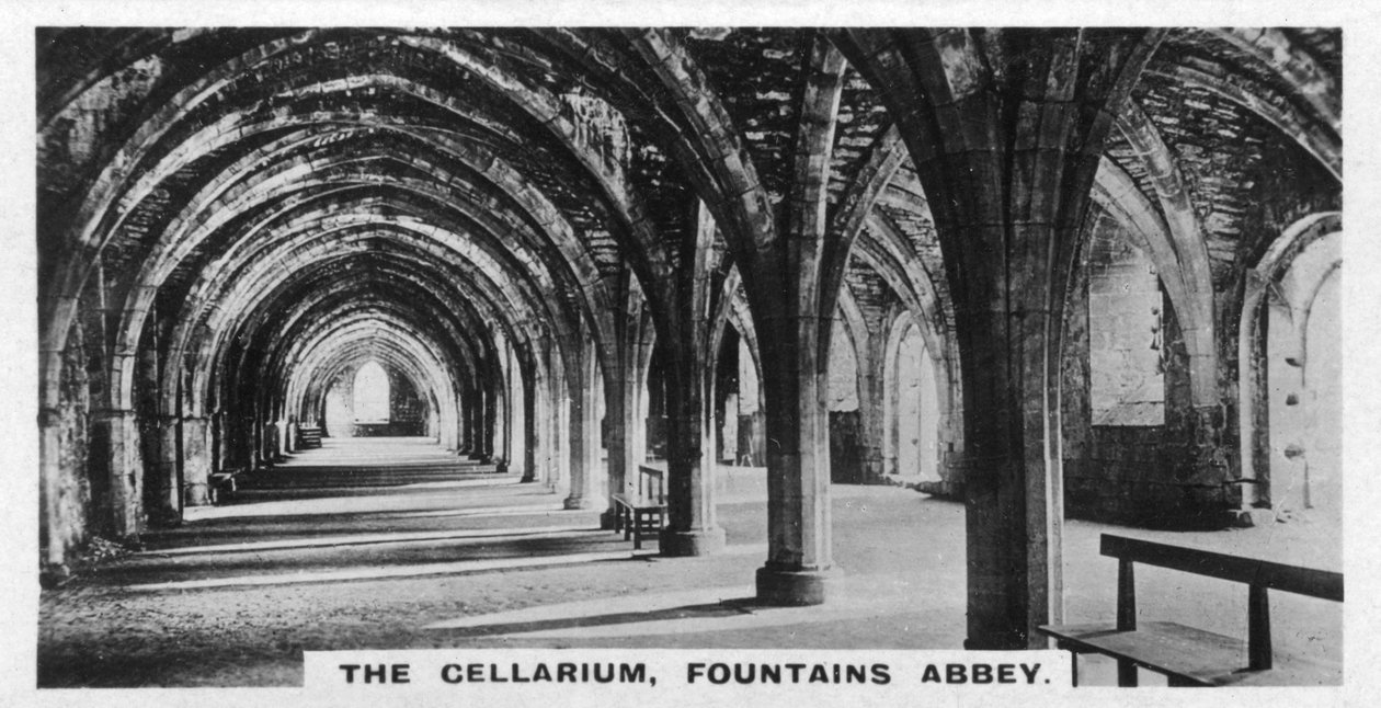 O Cellarium, Fountains Abbey, Yorkshire, c1920s de Unbekannt