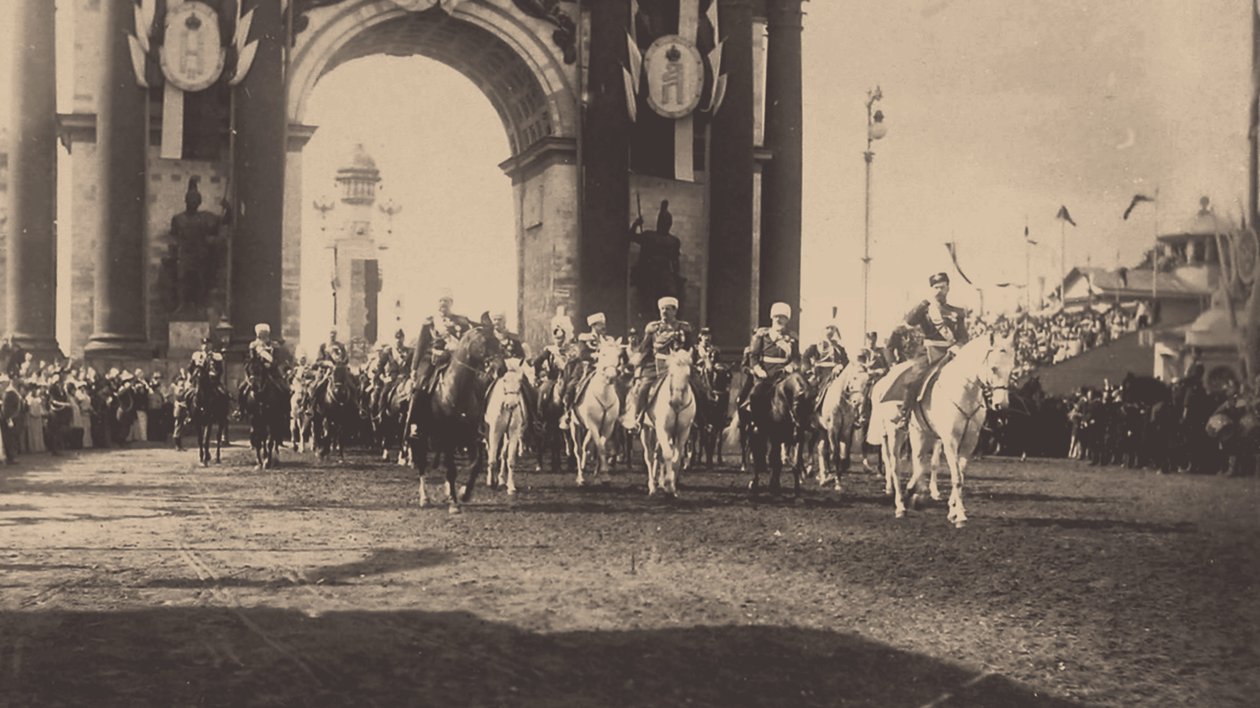 A entrada cerimonial de Nicolau II em Moscou, em 9 de maio de 1896, 1896 de Unbekannt