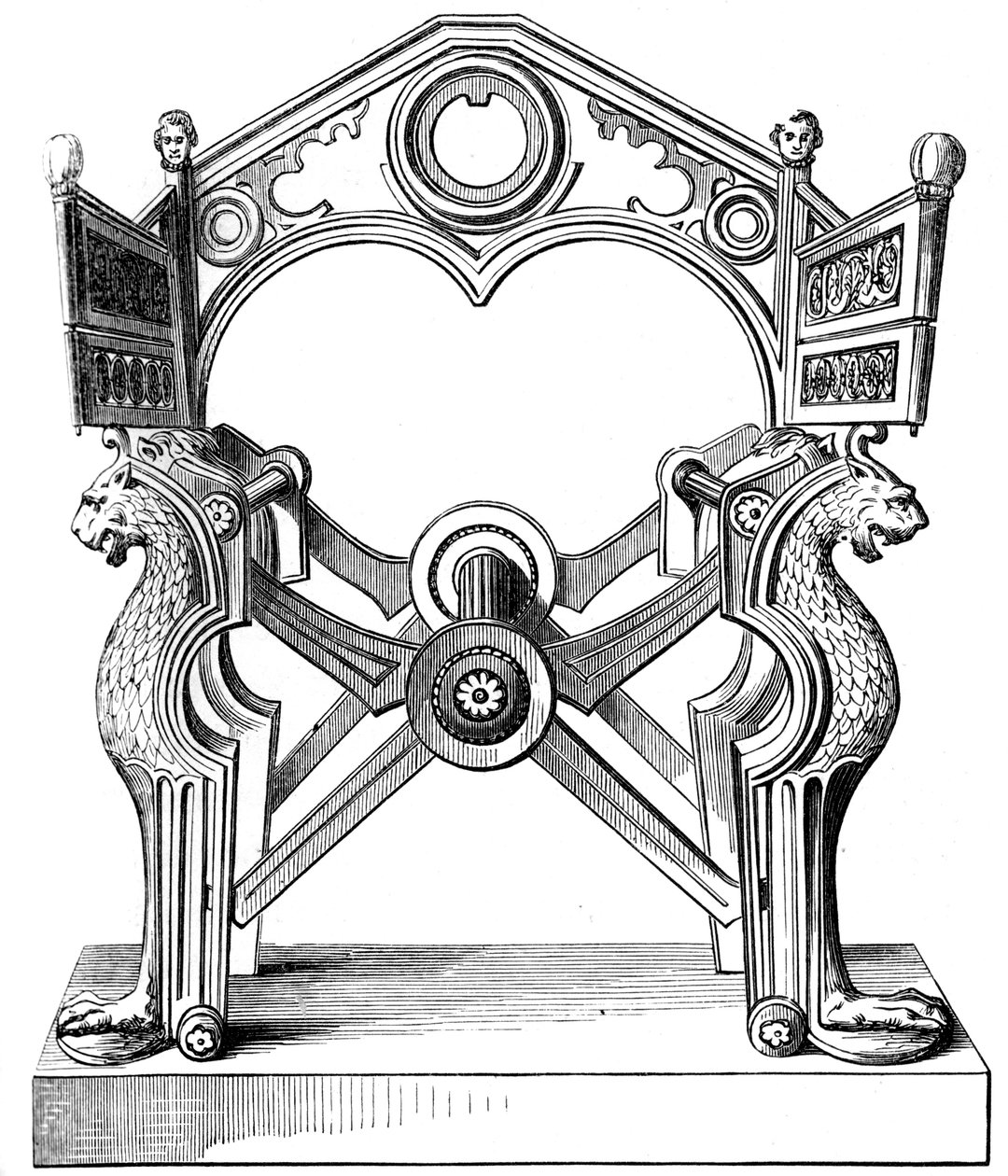 A Cadeira de Dagobert, século VII, 1849 de Unbekannt