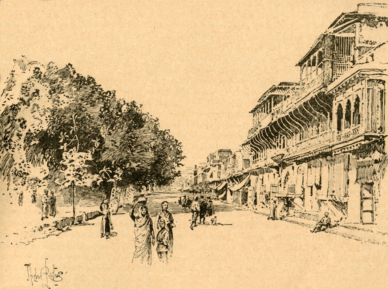O Chandni Chowk, Delhi, Índia, c1890. de Unbekannt