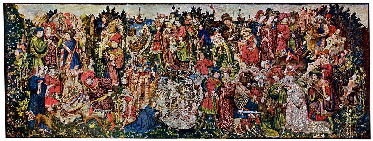 As tapeçarias de caça de Chatsworth, primeira da série, 1930 de Unbekannt