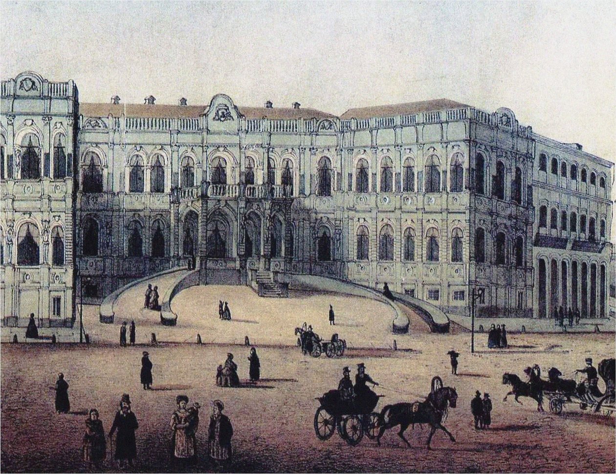 A Casa Chertkov na rua Myasnitskaya em Moscou, década de 1860 de Unbekannt