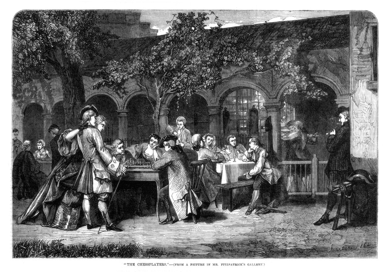Os jogadores de xadrez, 1864 de Unbekannt