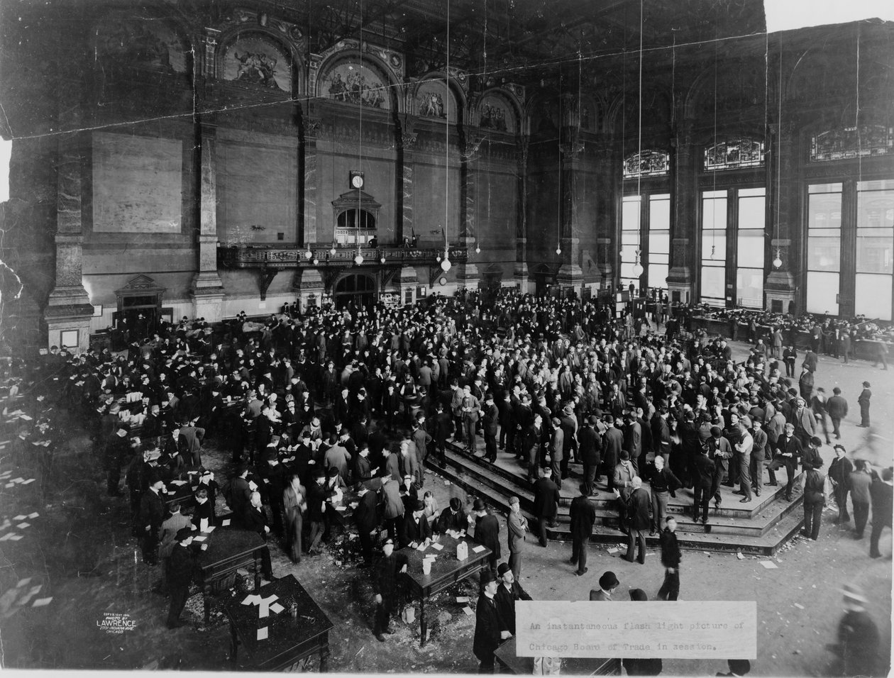 A Junta Comercial de Chicago em sessão, c. 1900 de Unbekannt