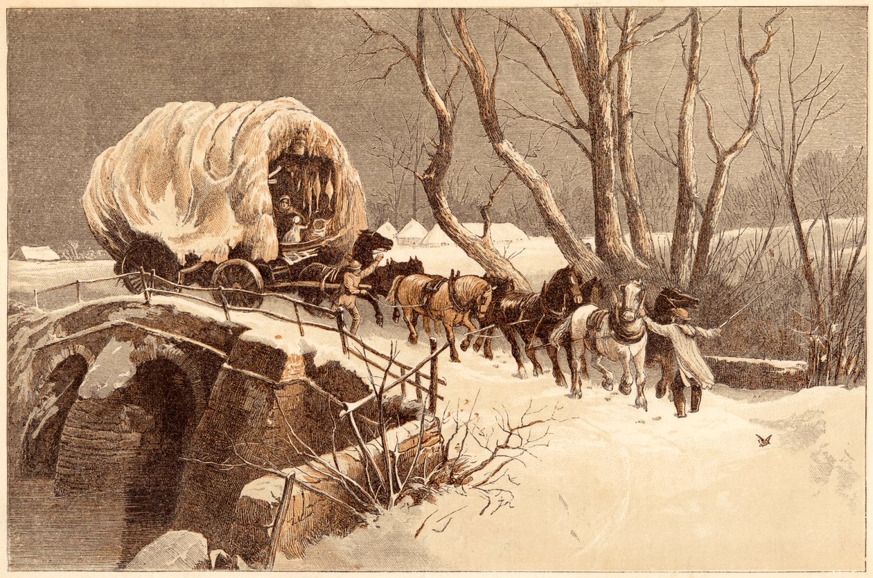 A carroça de Natal, 1866 de Unbekannt