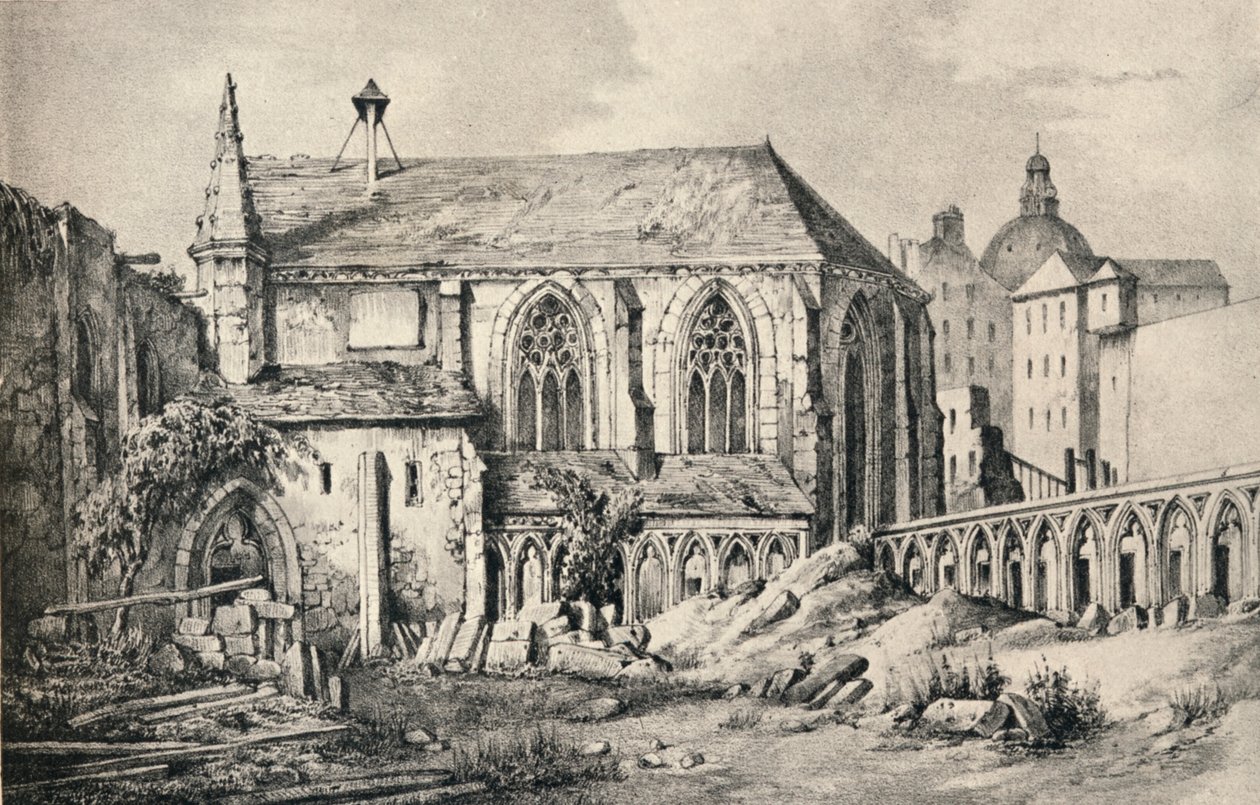 A Igreja e o Claustro do Colégio de Cluny em 1824, 1915 de Unbekannt