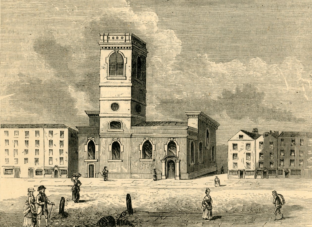 A Igreja de Allhallows the Great, em 1784, c1872. de Unbekannt