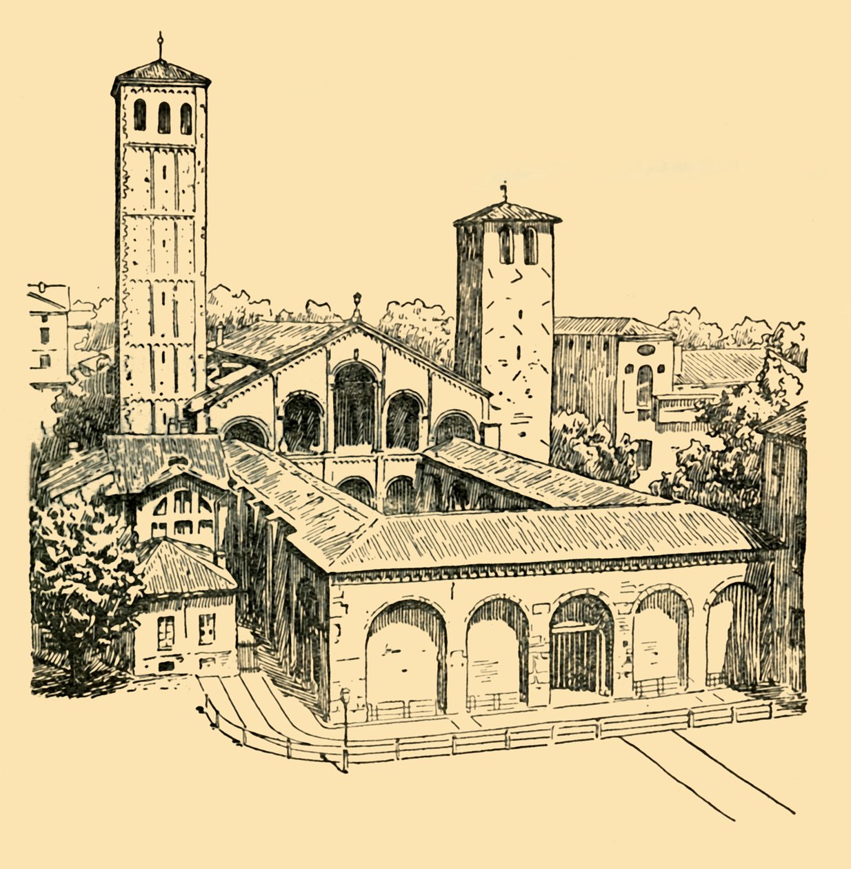 A Igreja de St. Ambrose em Milão, c1930. de Unbekannt