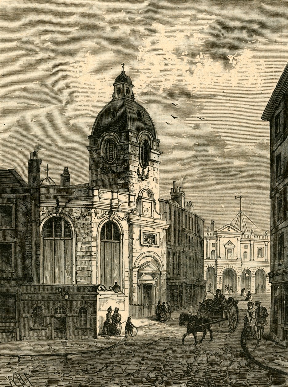 A Igreja de St. Benet Fink, de uma visão antiga, 1897. de Unbekannt