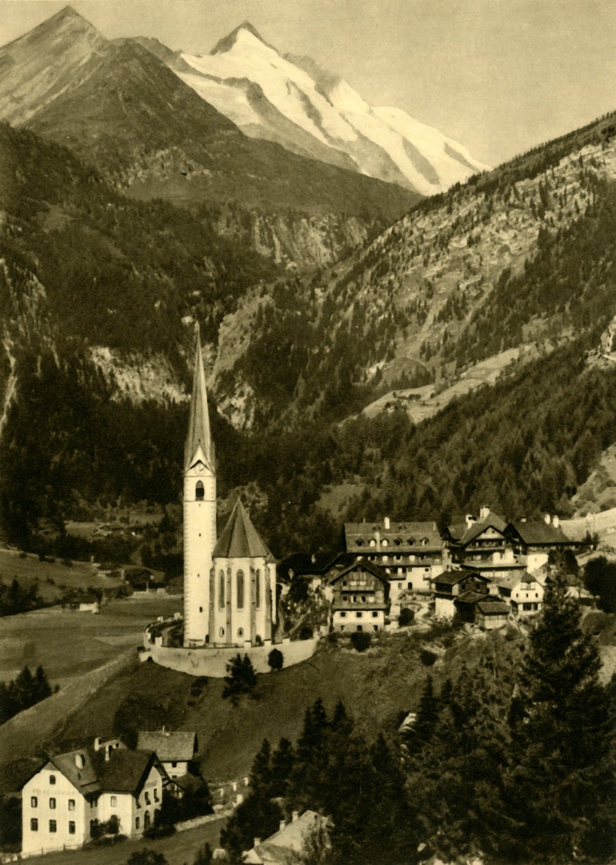 A Igreja de São Vicente, Heiligenblut am Großglockner, Áustria, c1935. de Unbekannt