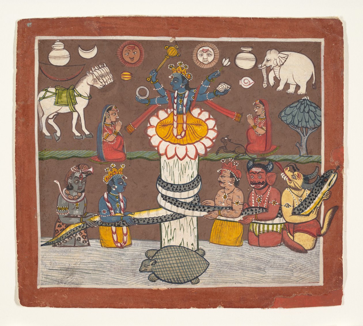 A agitação do oceano de leite, ca. 1780-90. de Unbekannt