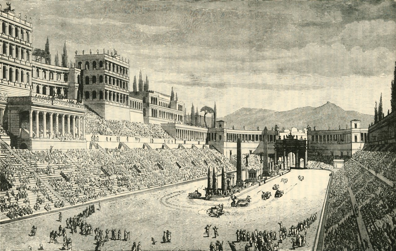 A restauração do Circus Maximus, 1890. de Unbekannt