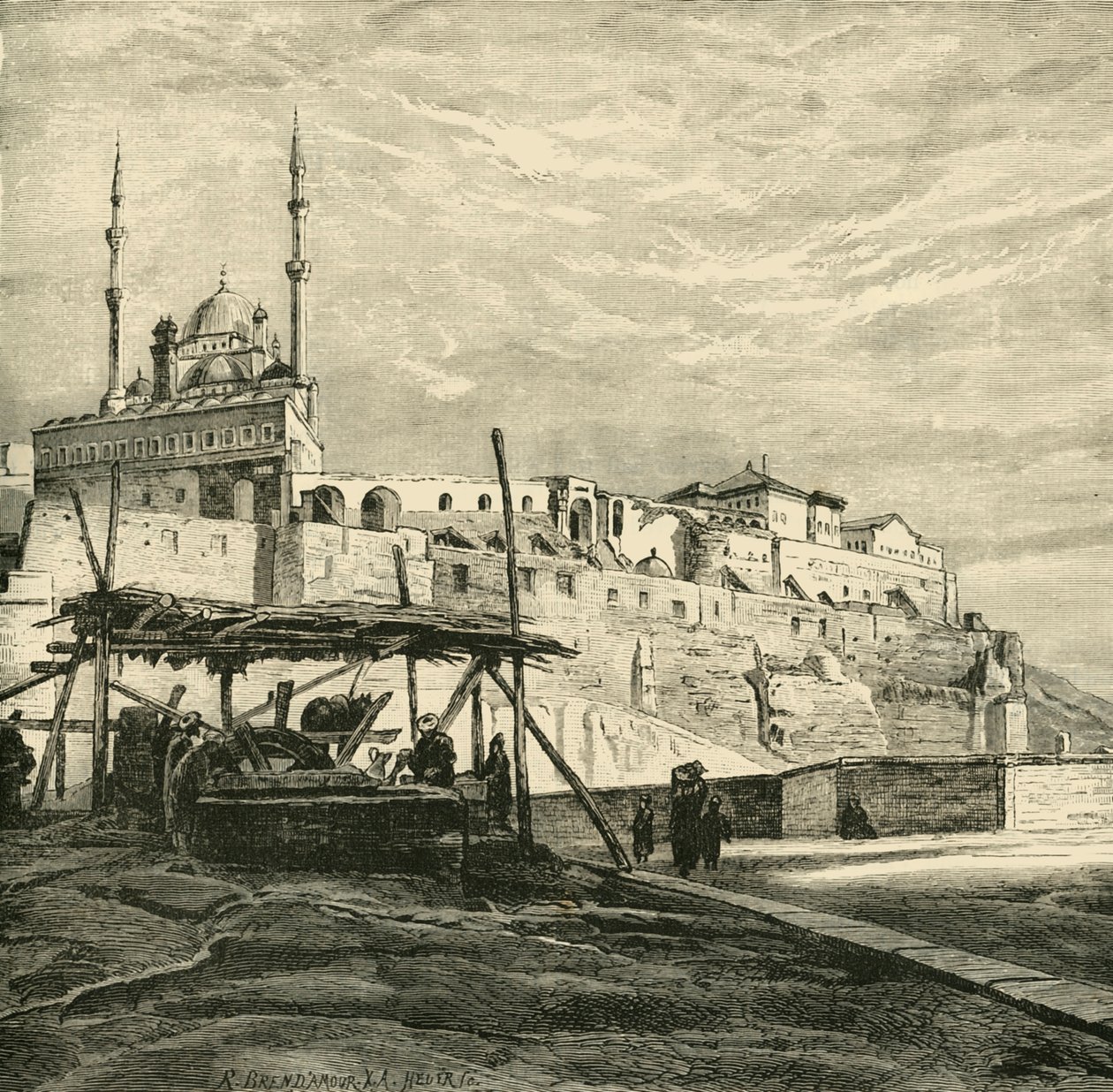 A Cidadela do Cairo, construída por Saladin, 1890. de Unbekannt