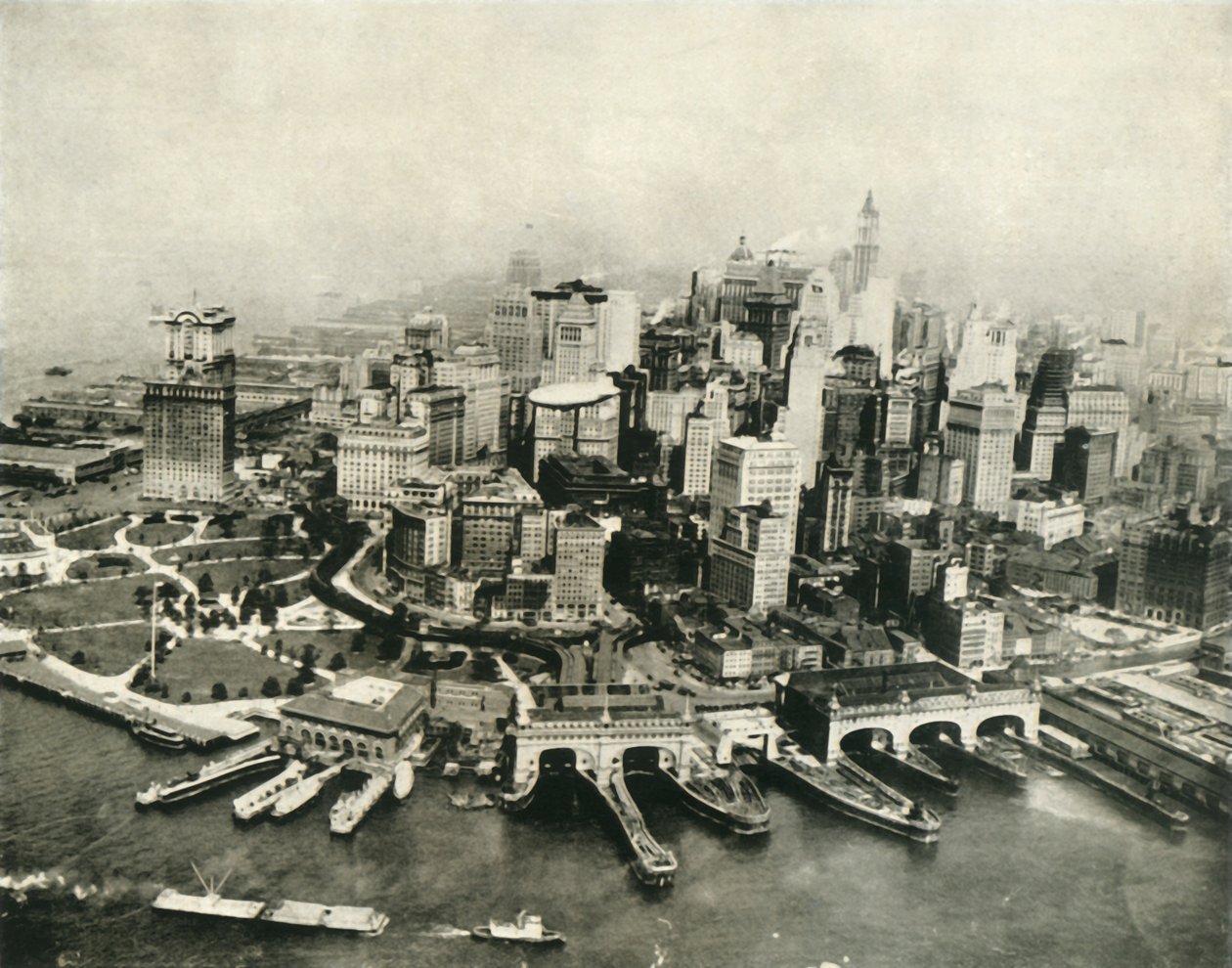 A cidade de Nova York, vista do ar, 1936. de Unbekannt