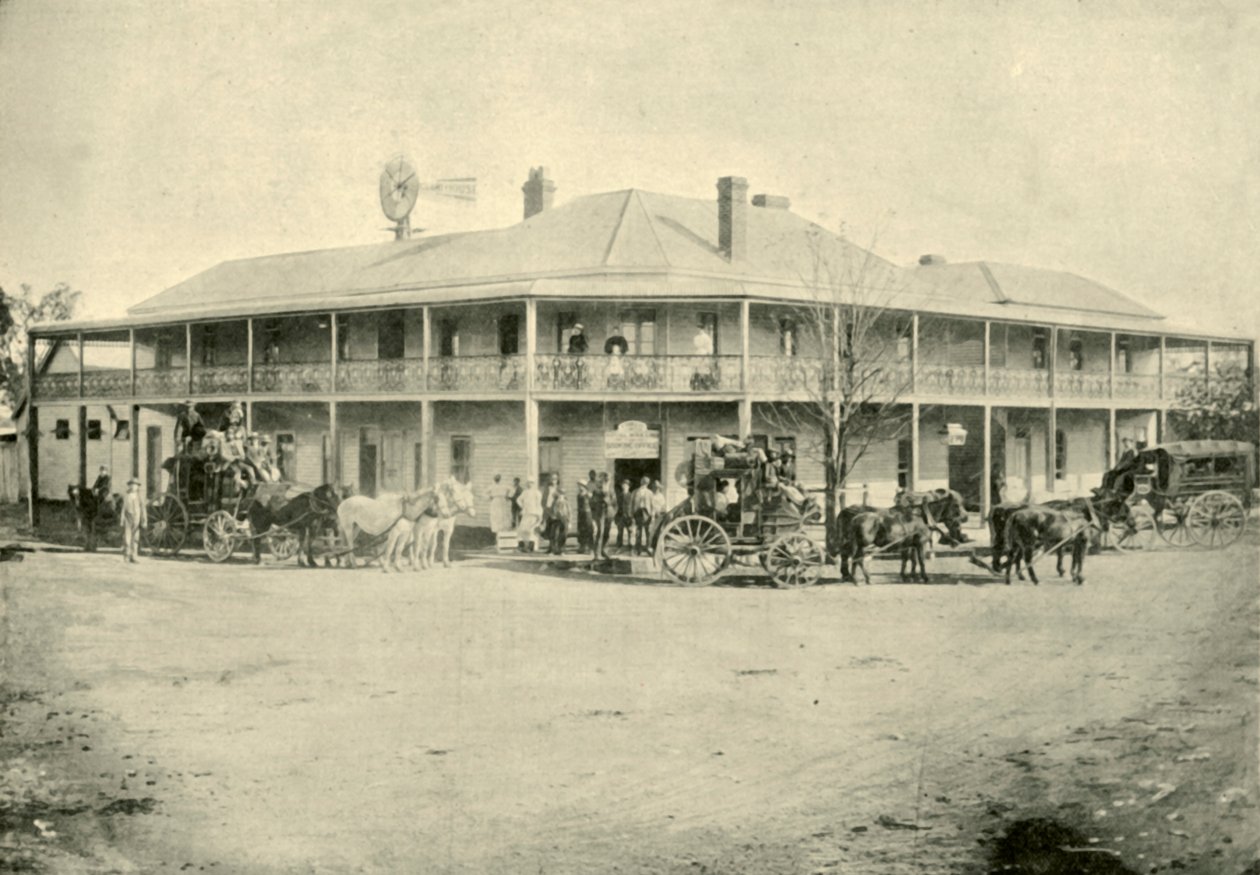 O hotel da casa do clube, Narrabri, 1901. de Unbekannt
