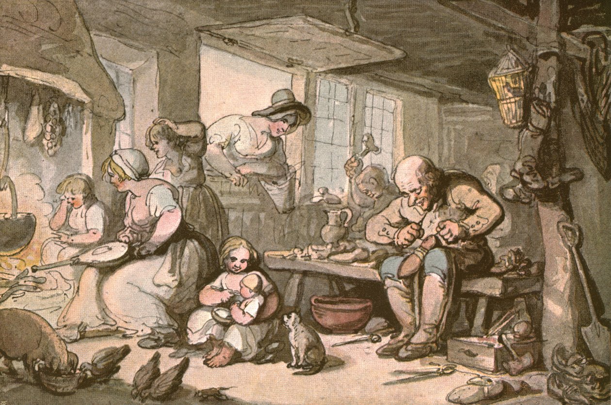 A família feliz dos sapateiros, c1900. de Unbekannt