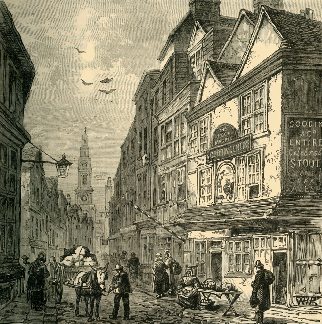 O Galo e Pega, Drury Lane, 1881. de Unbekannt