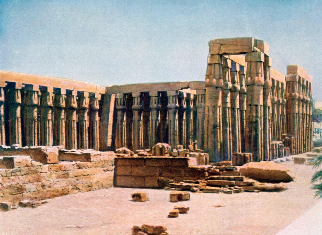 A Colunata de Amenhotep III, Templo de Luxor, Egito, século 20 de Unbekannt