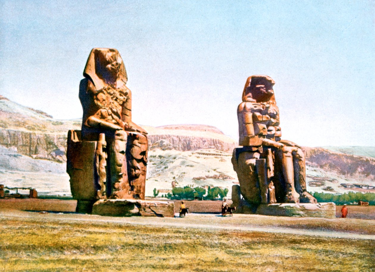 Os Colossos de Memnon, Egito, século 20 de Unbekannt