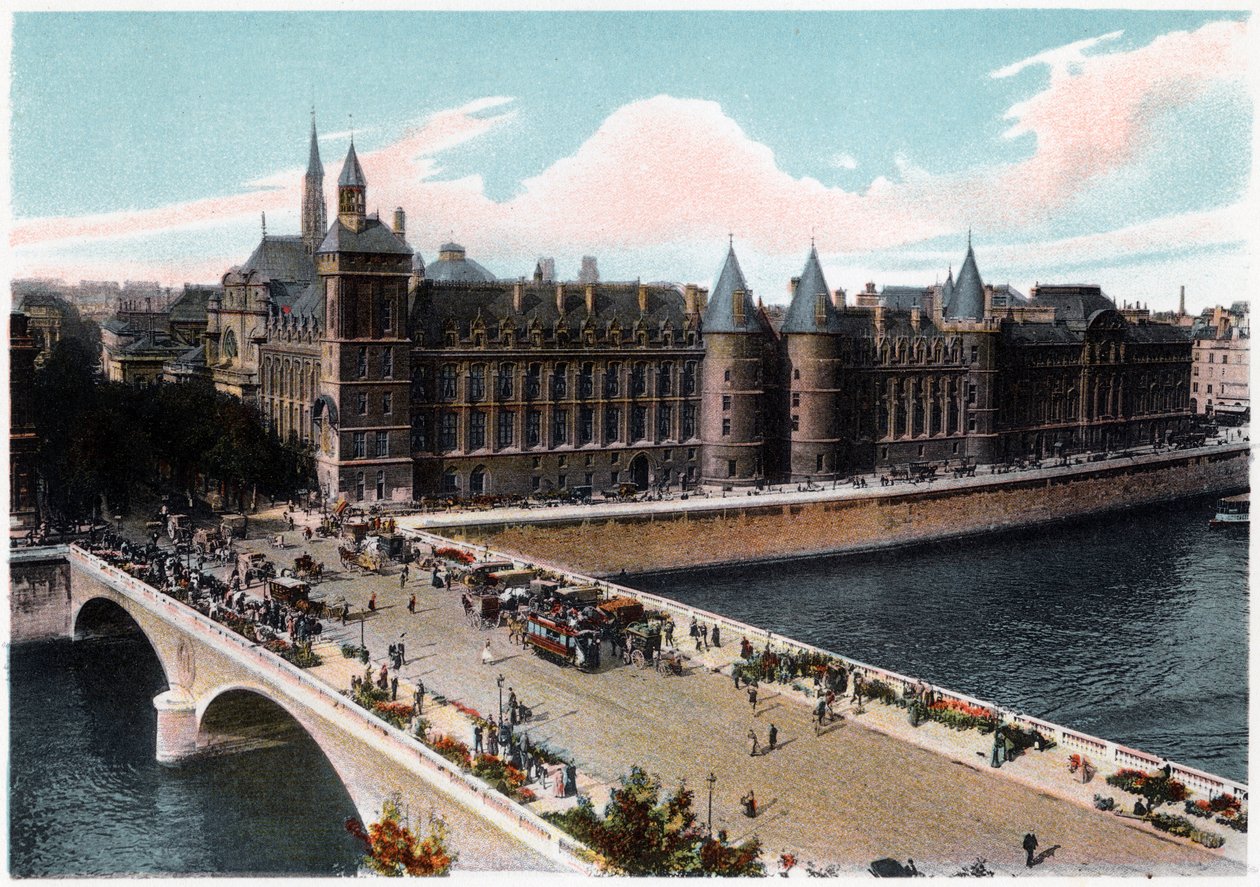 A Conciergerie e o Pont Neuf, Paris, c1900 de Unbekannt