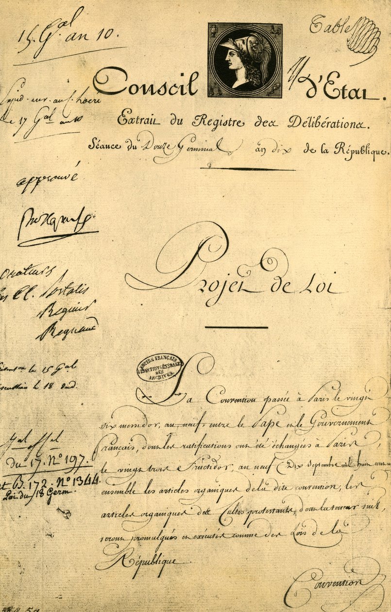 The Concordat and Organic Articles, 5 de abril de 1802, 1921. de Unbekannt