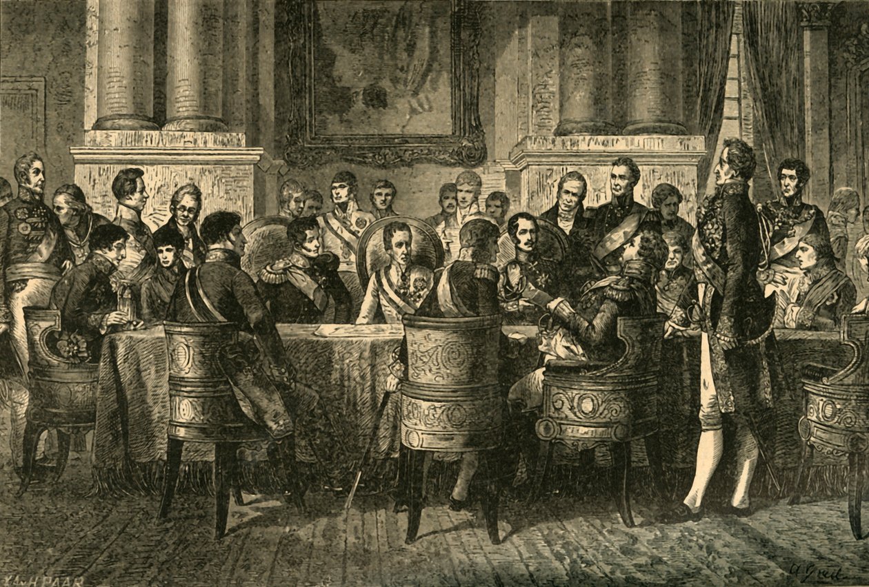 O Congresso de Viena, Áustria, 1814-1815 c1890. de Unbekannt