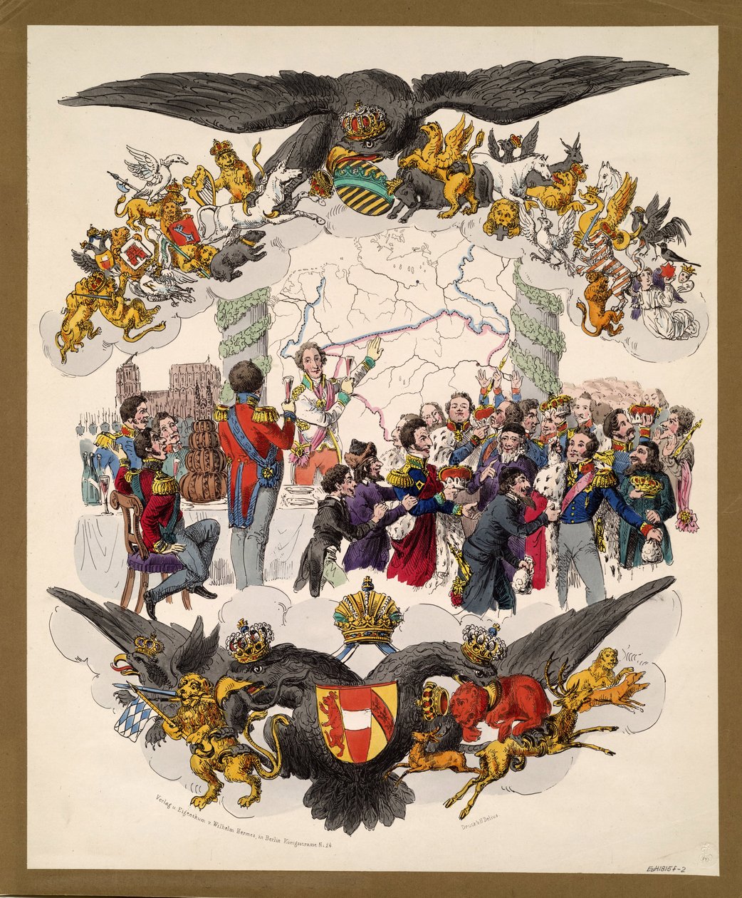 O Congresso da Caricatura de Viena, 1815 de Unbekannt