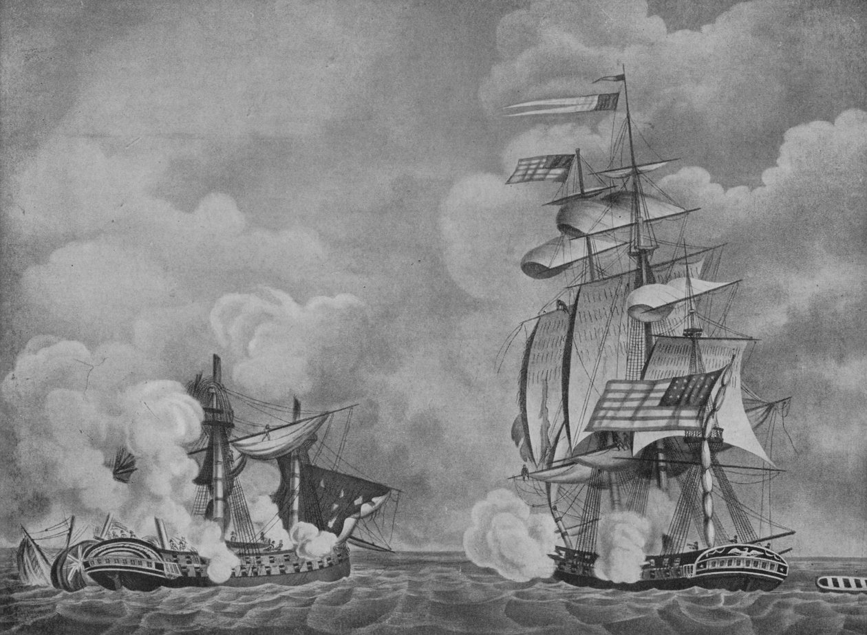 A Constituição e a Guerriere, c1813 de Unbekannt
