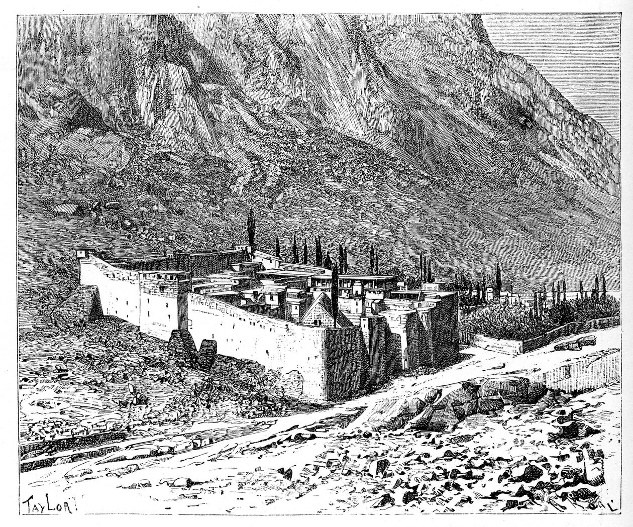 O Convento de Santa Catarina, Monte Sinai, Egito, 1895 de Unbekannt