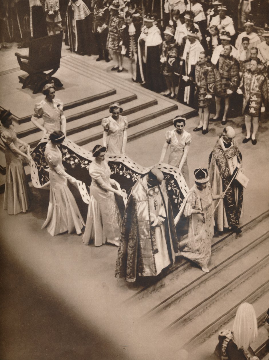 A cerimônia de coroação na abadia: a procissão das rainhas, 1937 de Unbekannt