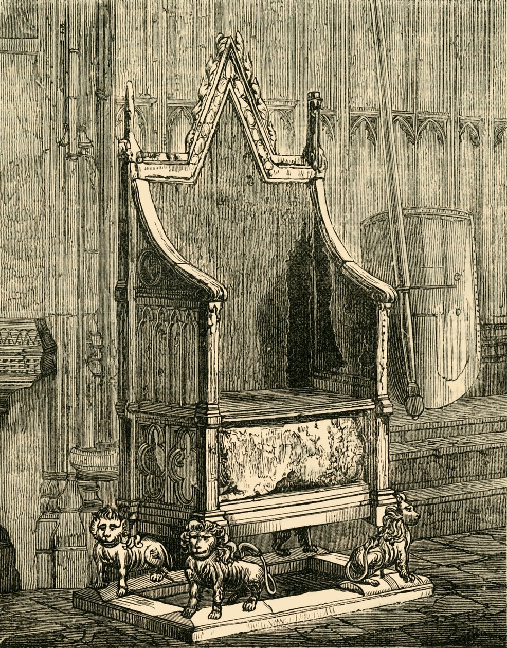 A cadeira de coroação, 1881. de Unbekannt