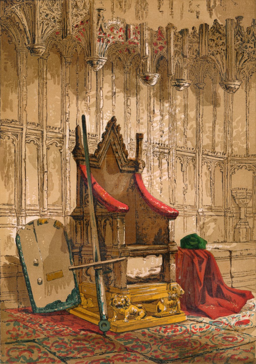 A cadeira de coroação, c1845, 1864 de Unbekannt