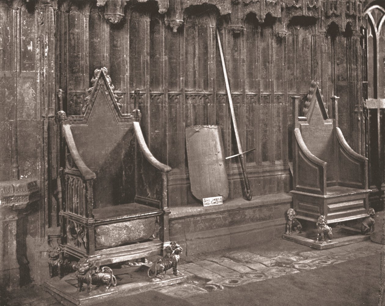 A Cadeira de Coroação na Abadia de Westminster, Londres, 1894. de Unbekannt