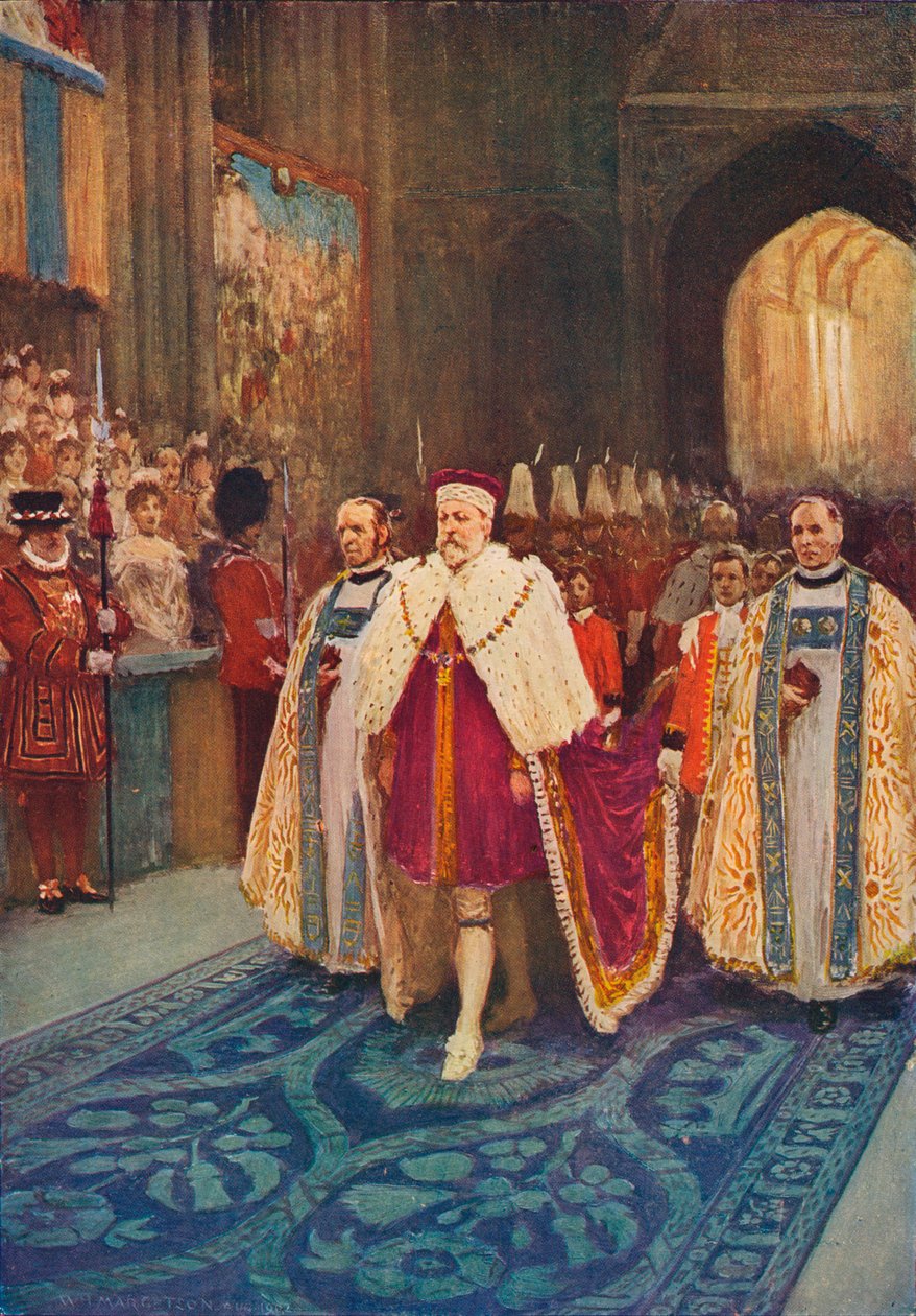 A coroação do rei Eduardo VII e da rainha Alexandra, 1902 1906 de Unbekannt