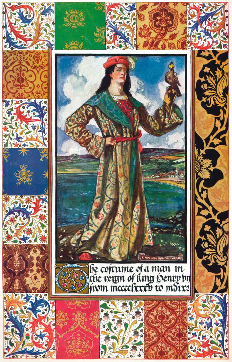 O traje de um homem no reinado do rei Henrique VII, século 15, 1904 de Unbekannt