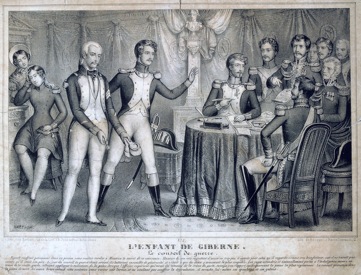 O Conselho de Guerra, 1818, século XIX de Unbekannt