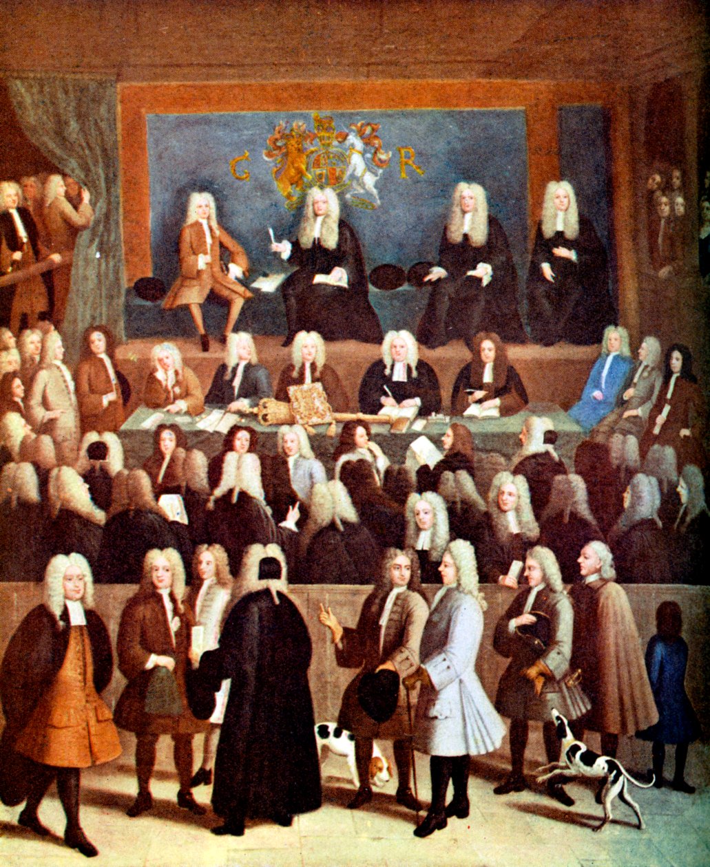 A corte de Chancelaria no reino de George I, século XVIII c1905 de Unbekannt