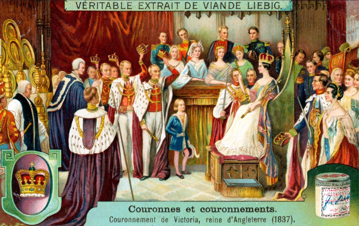 A coroação de Victoria, rainha da Inglaterra em 1837, c1900 de Unbekannt