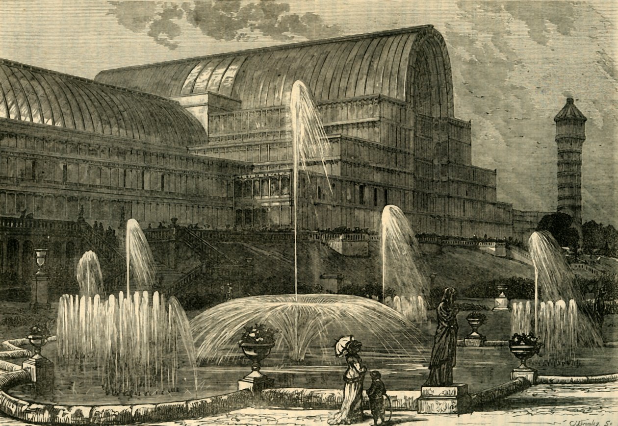 O Palácio de Cristal, do Sul, c1878. de Unbekannt