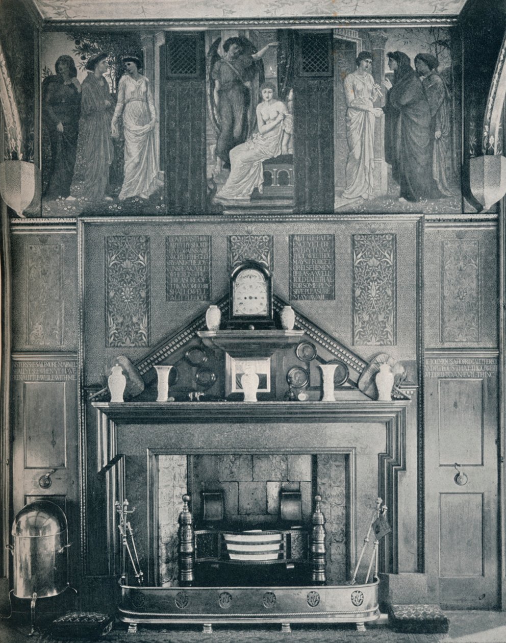 O Cupido e o Psique Friso no Muro Norte Norte do Palácio I, c1898 de Unbekannt