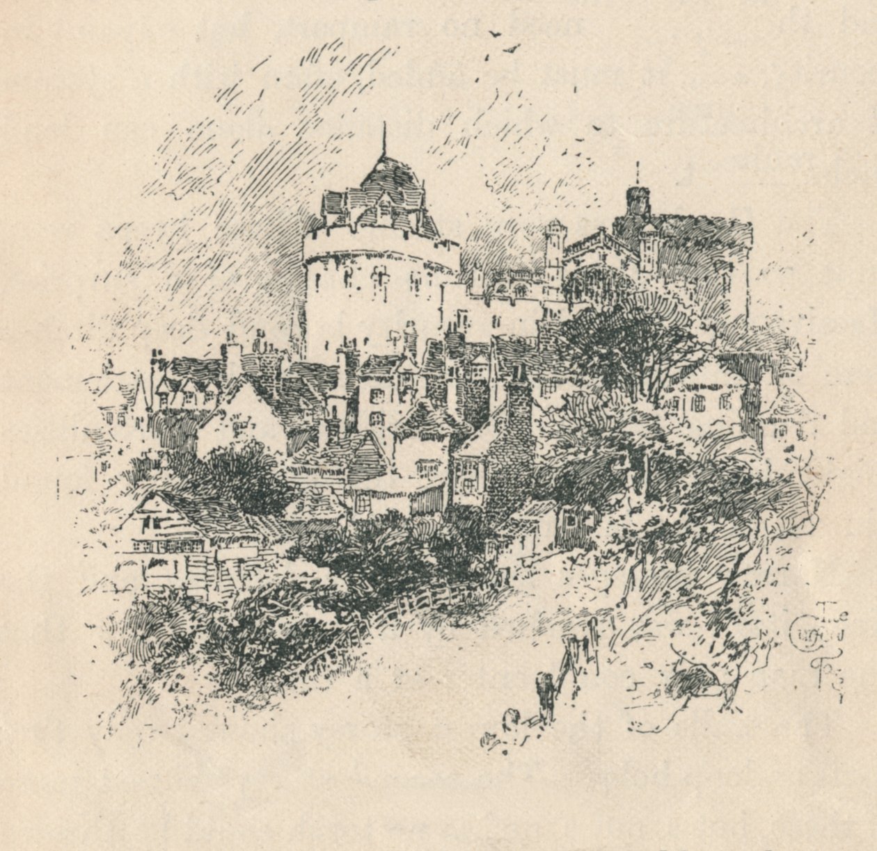 A torre do toque de recolher, 1895 de Unbekannt