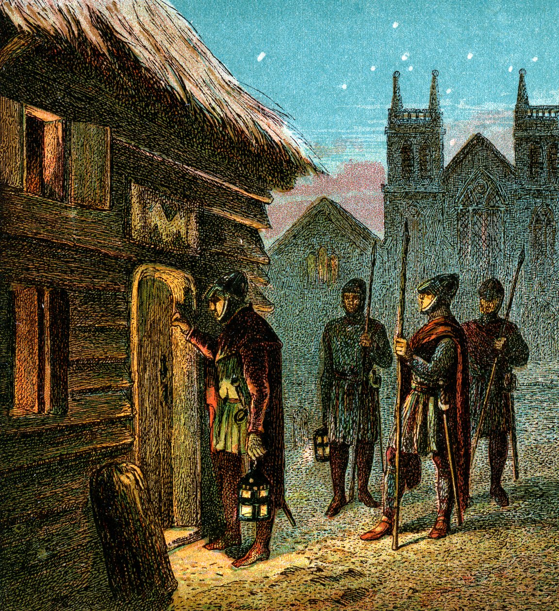 O toque de recolher, c1850 de Unbekannt
