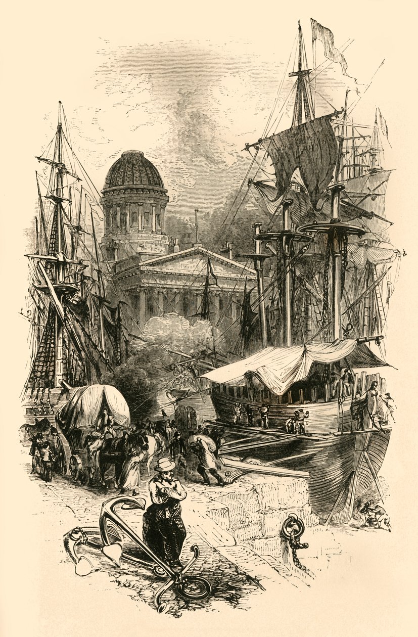 The Custom House, Liverpool, meados do século XIX. de Unbekannt