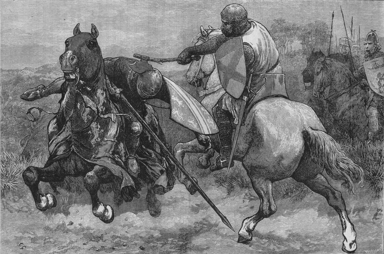 A morte de Bohun, 16 de março de 1322, c1880 de Unbekannt