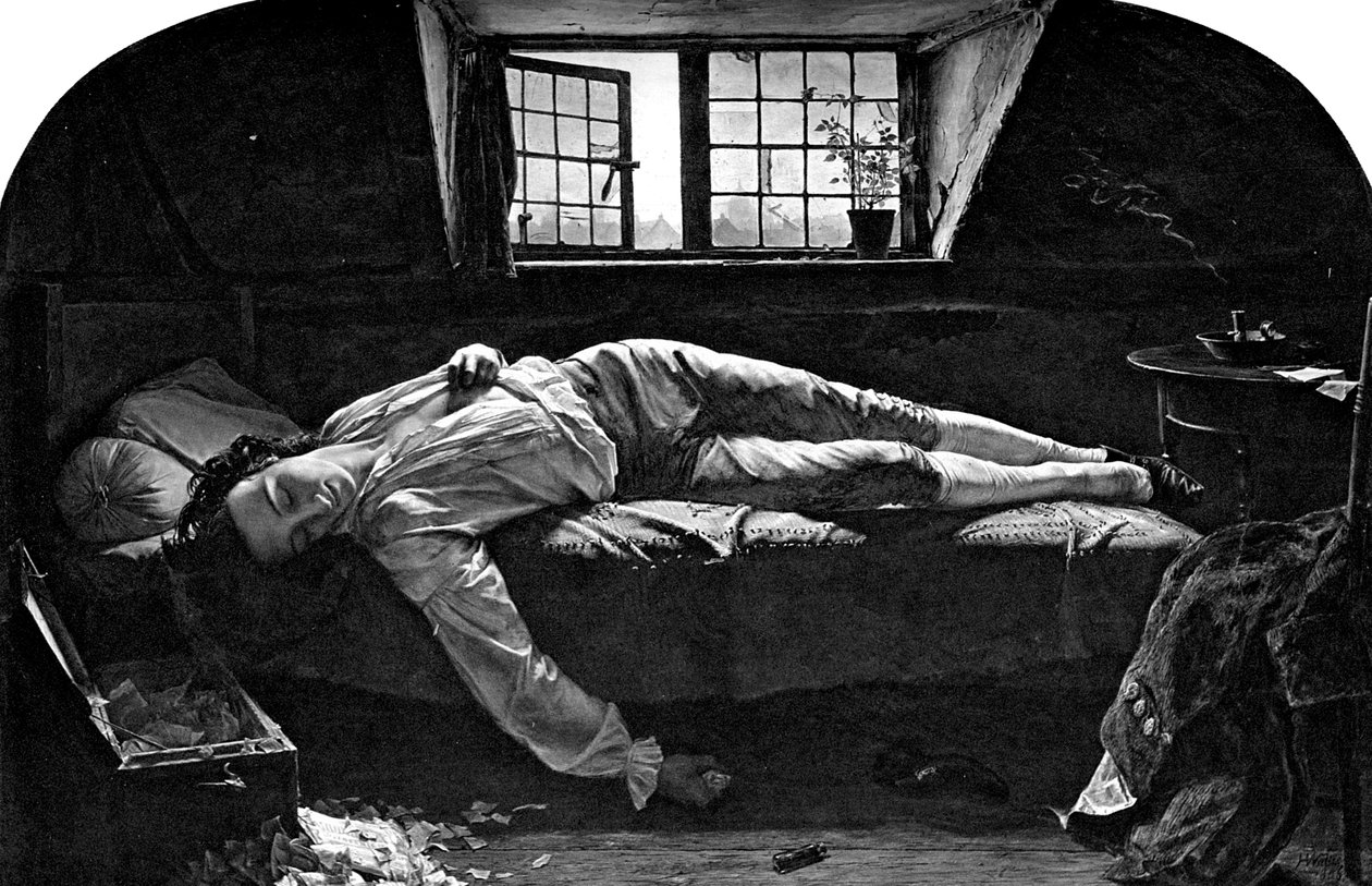 A morte de Chatterton, 1856 1900 de Unbekannt