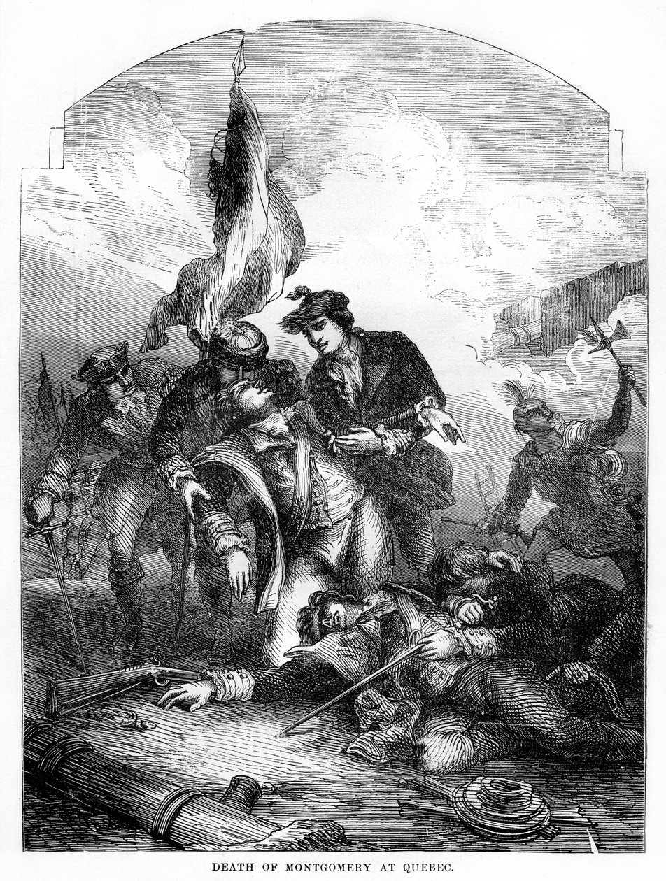 A morte do general Richard Montgomery em Quebec, 1775, 1872 de Unbekannt